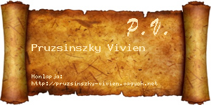 Pruzsinszky Vivien névjegykártya