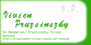 vivien pruzsinszky business card